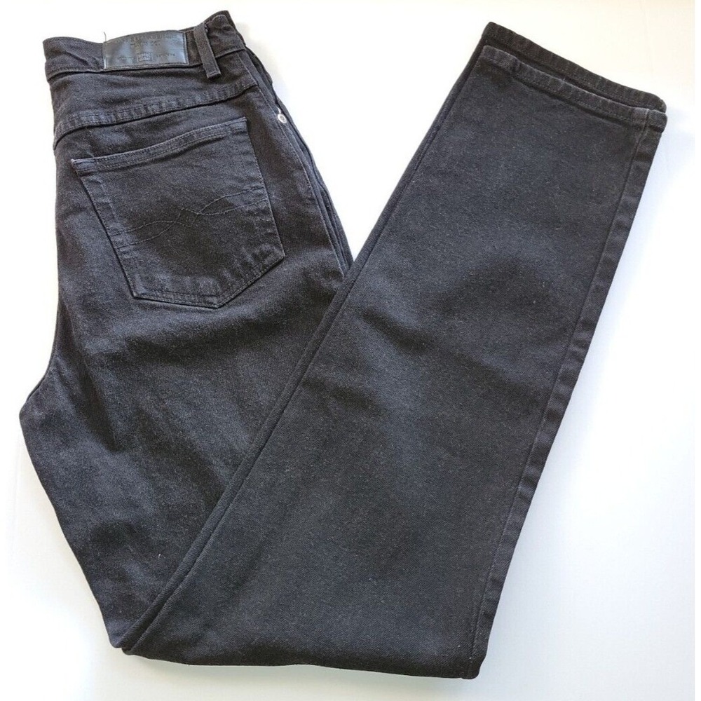 Vintage Faded Glory‎ Womens High Rise Tapered Black Stretch Jeans Size 10T Y2K